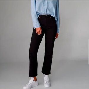 Aritzia Denim Forum The Bailey High Rise Boot Jean 26L in Black